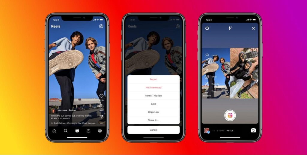 Instagram、好きなリール動画とコラボできる新機能「リミックス」を追加
